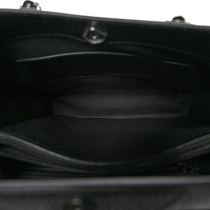 Gucci Textured Dollar Calfskin Web Monochrome Large Diana Tote Bag Black 5 of 11