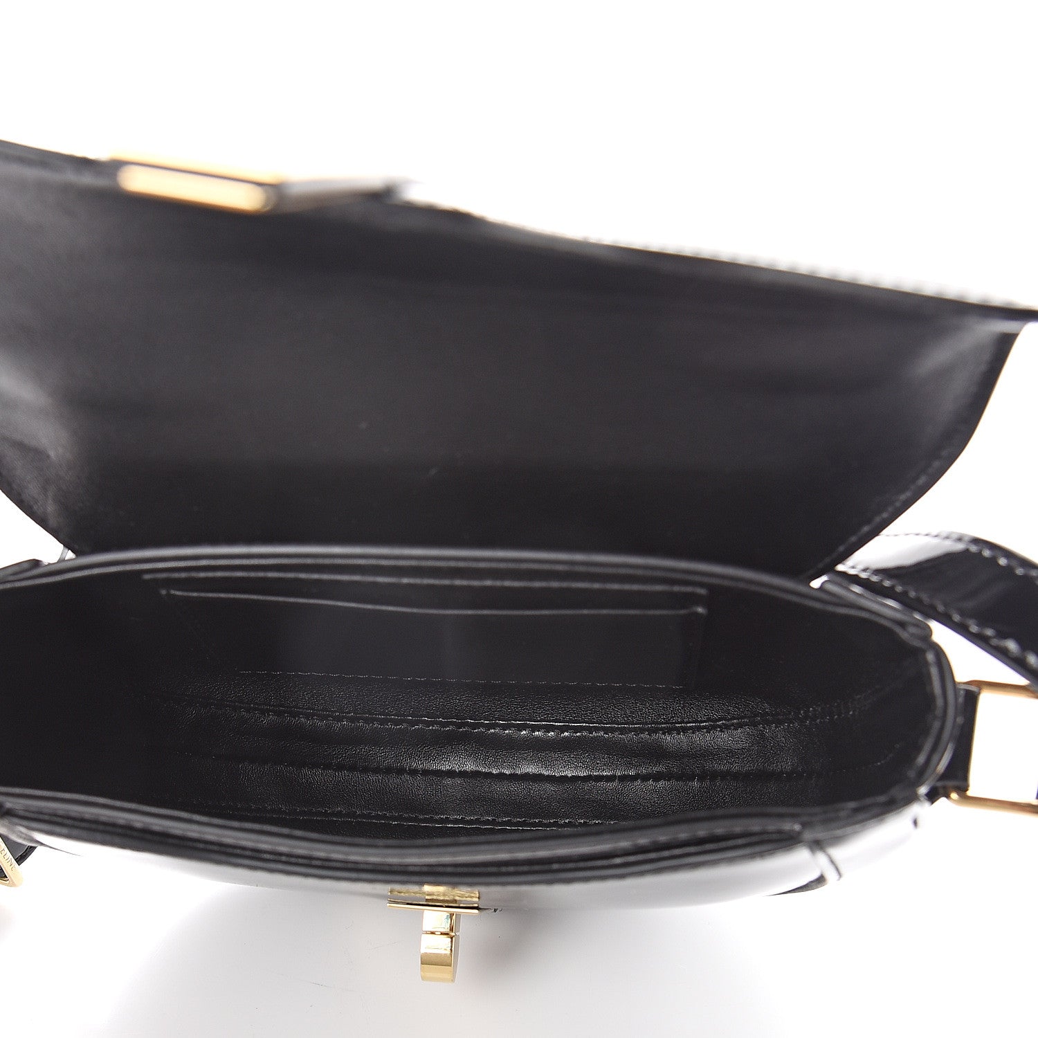 Celine Patent Calfskin Besace Small 16 Black 4 of 8