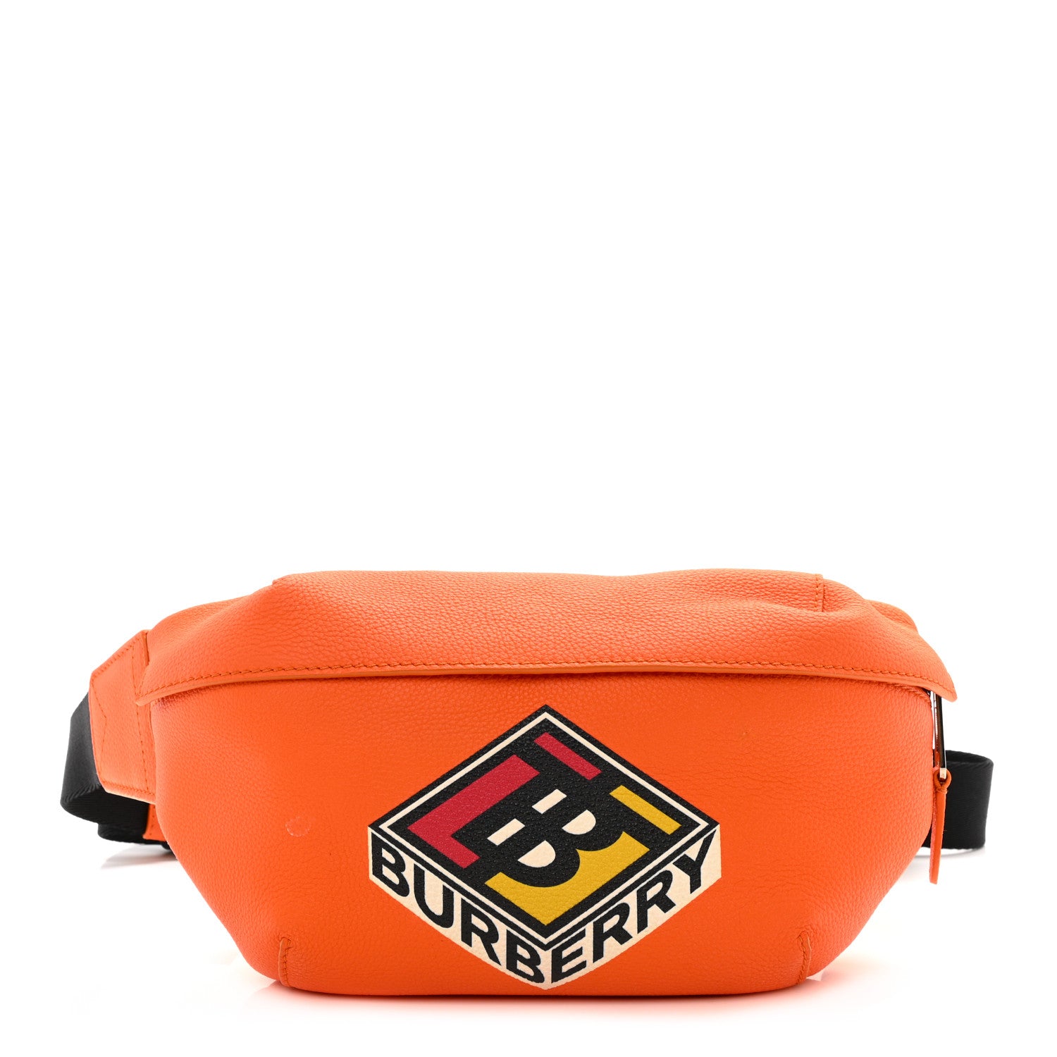 Burberry Grainy Calfskin Logo Graphic Sonny Bum Bag Orange 1 of 10