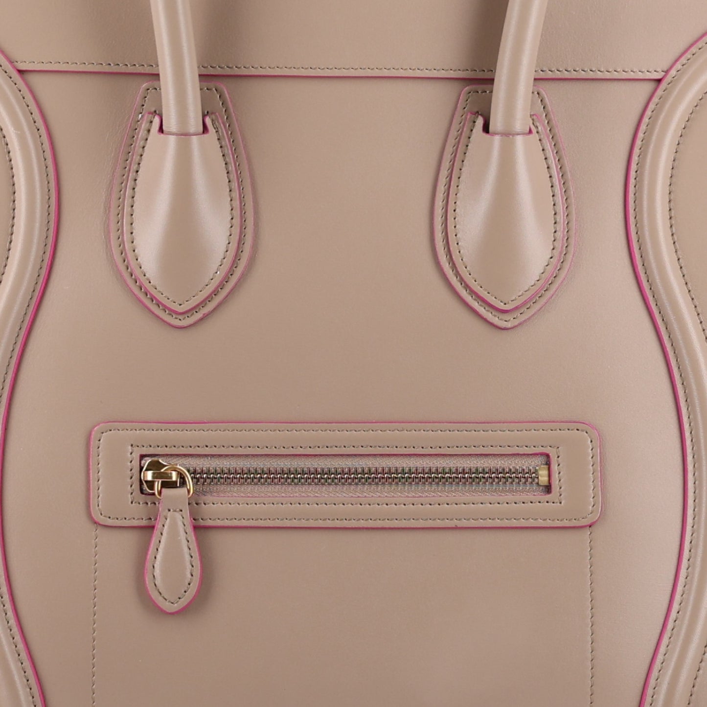 Palmelato Calfskin Mini Luggage Beige