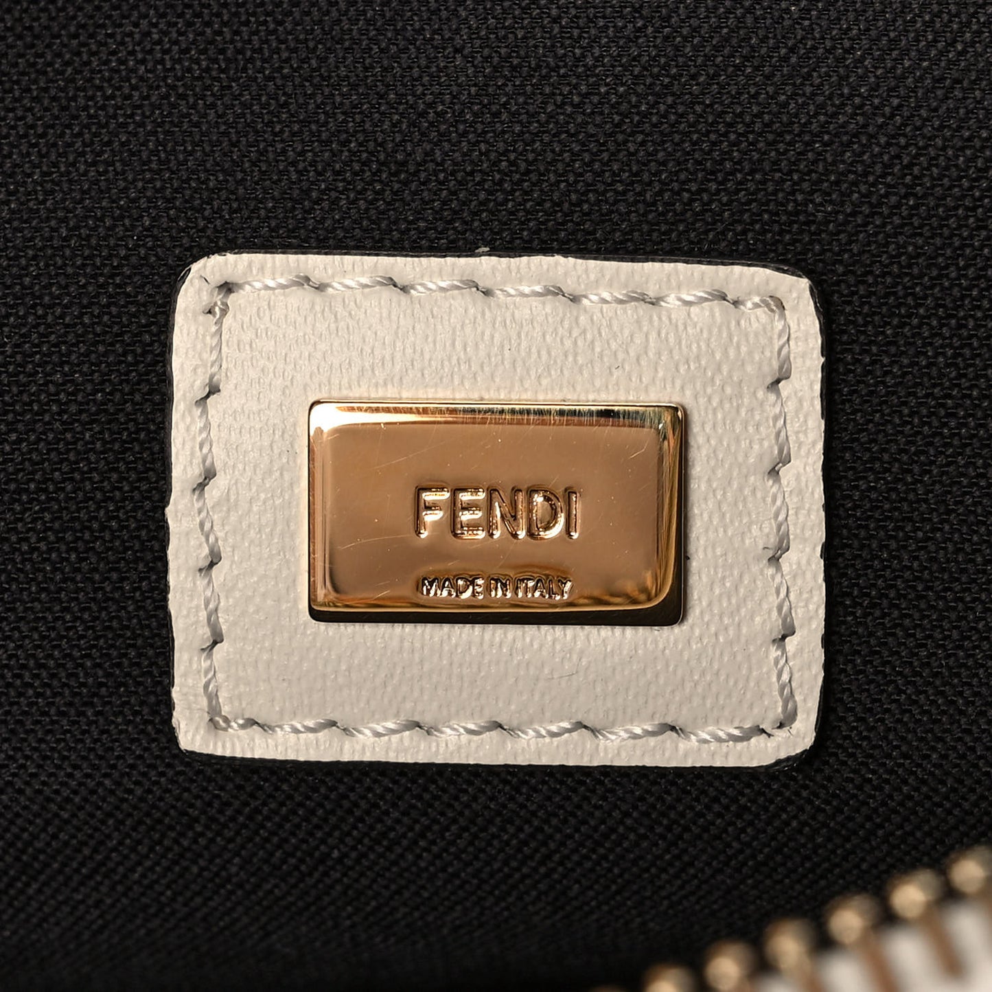 Vitello King Logo Embossed Medium Flat Pouch Camelia