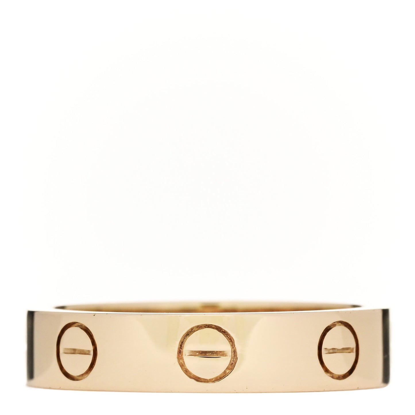 18K Yellow Gold Diamond 4mm LOVE Wedding Band Ring 48 4.5