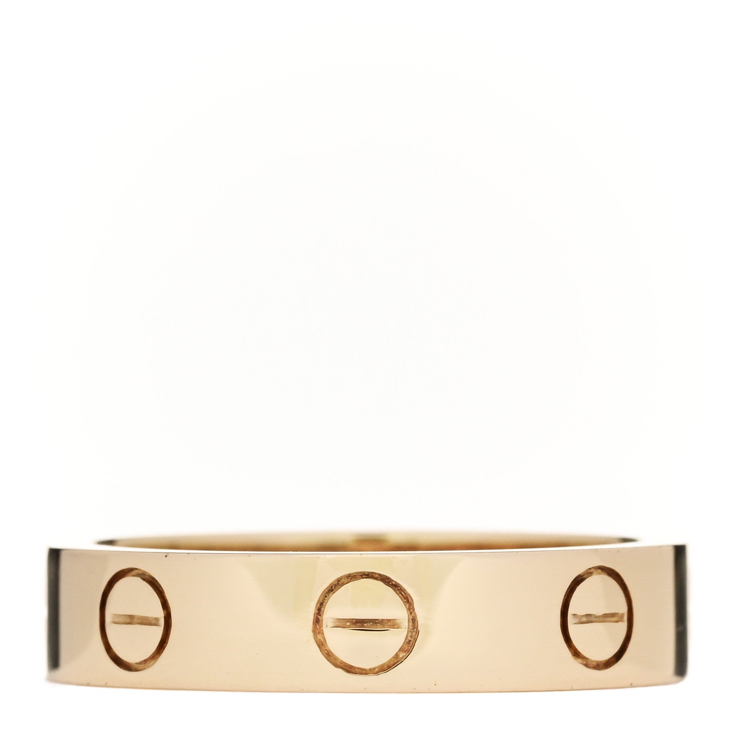 Cartier 18K Yellow Gold Diamond 4mm LOVE Wedding Band Ring 48 4.5 3 of 4