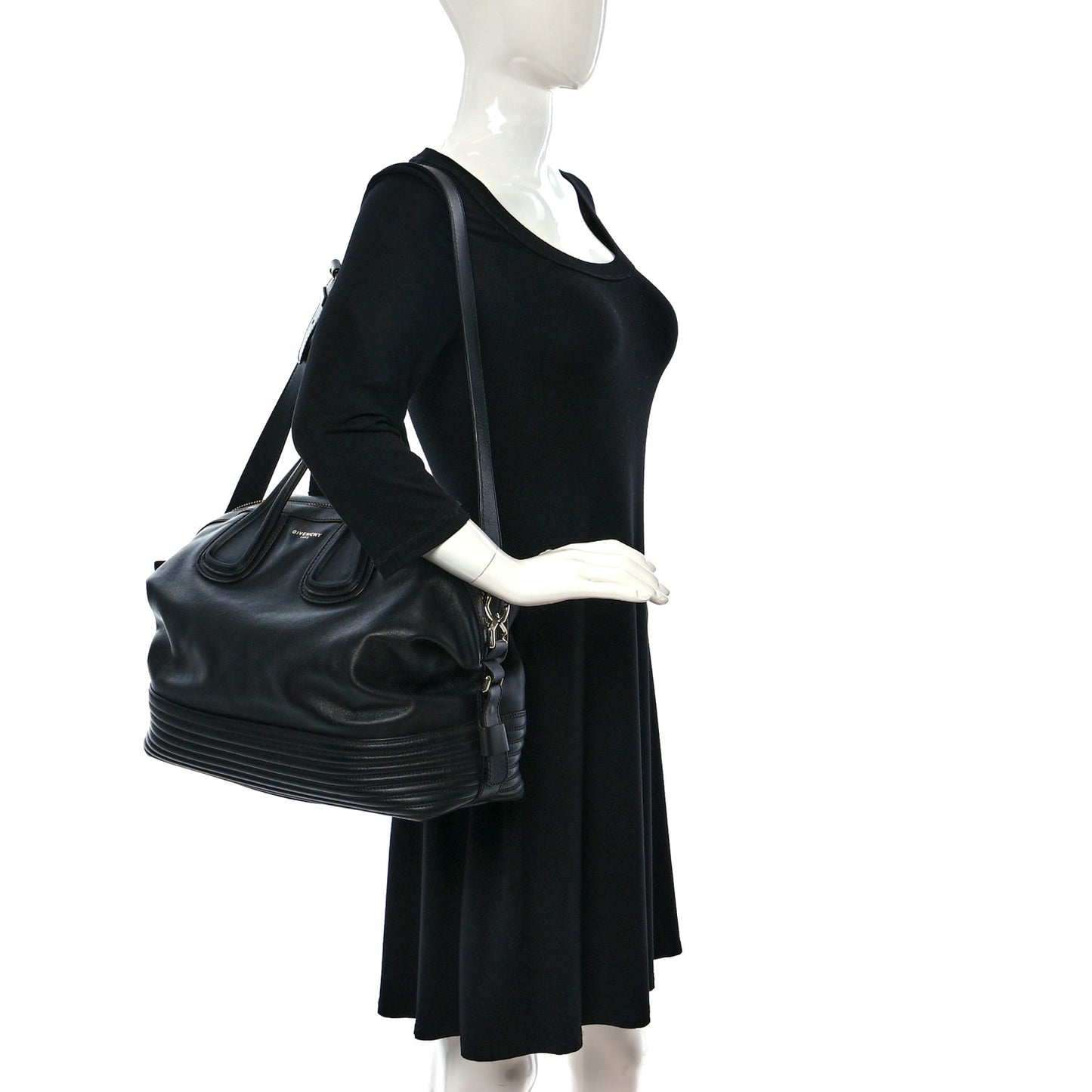 Calfskin Medium Biker Nightingale Black