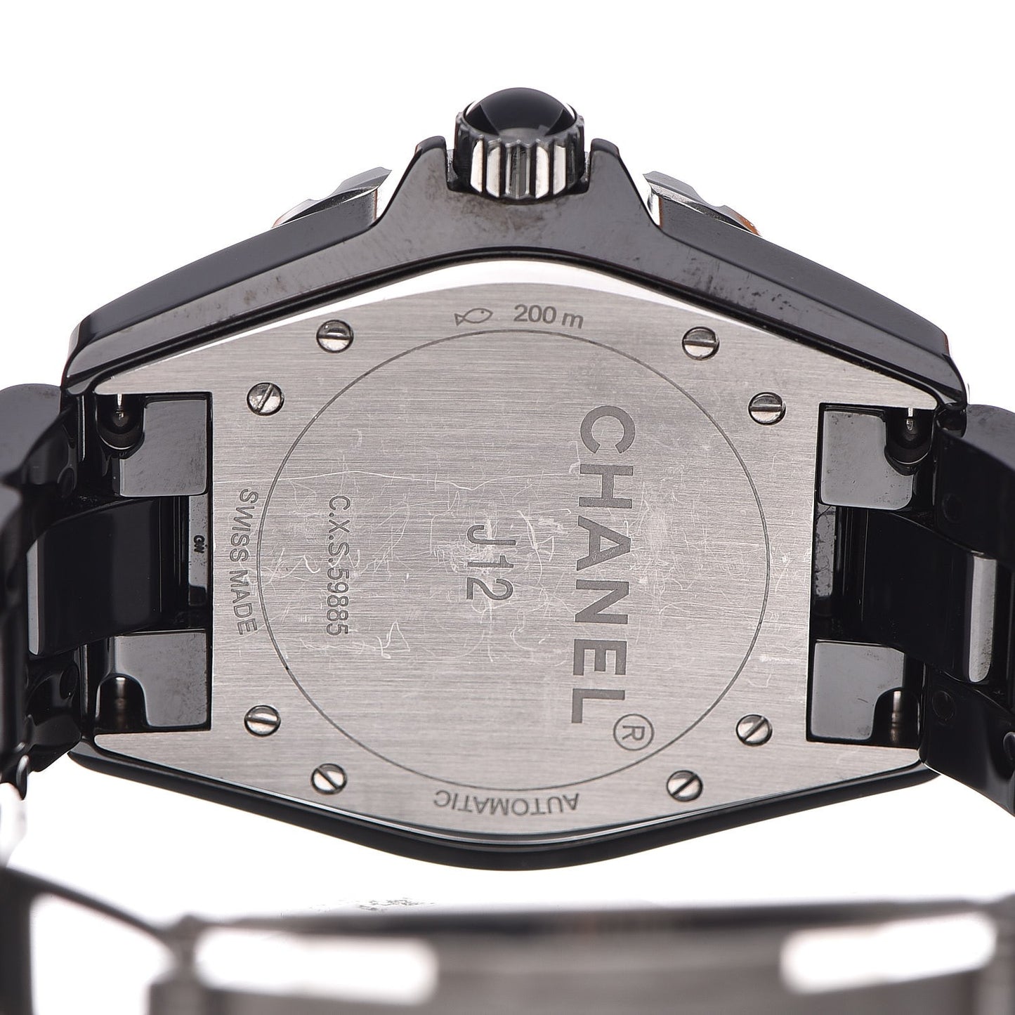 Stainless Steel Ceramic Diamond 38mm J12 Automatic Watch Black