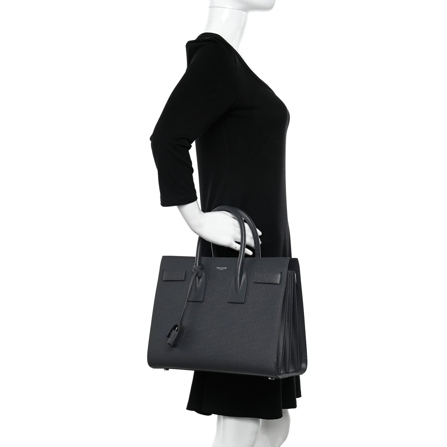 Saint Laurent Grain De Poudre Small Sac De Jour Dark Smog 2 of 9