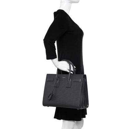 Saint Laurent Grain De Poudre Small Sac De Jour Dark Smog 2 of 9