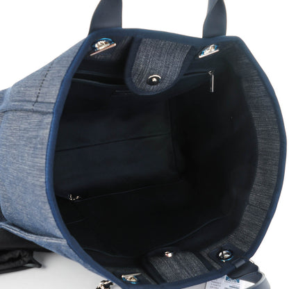Chanel Denim Large Deauville Tote Dark Blue 5 of 7