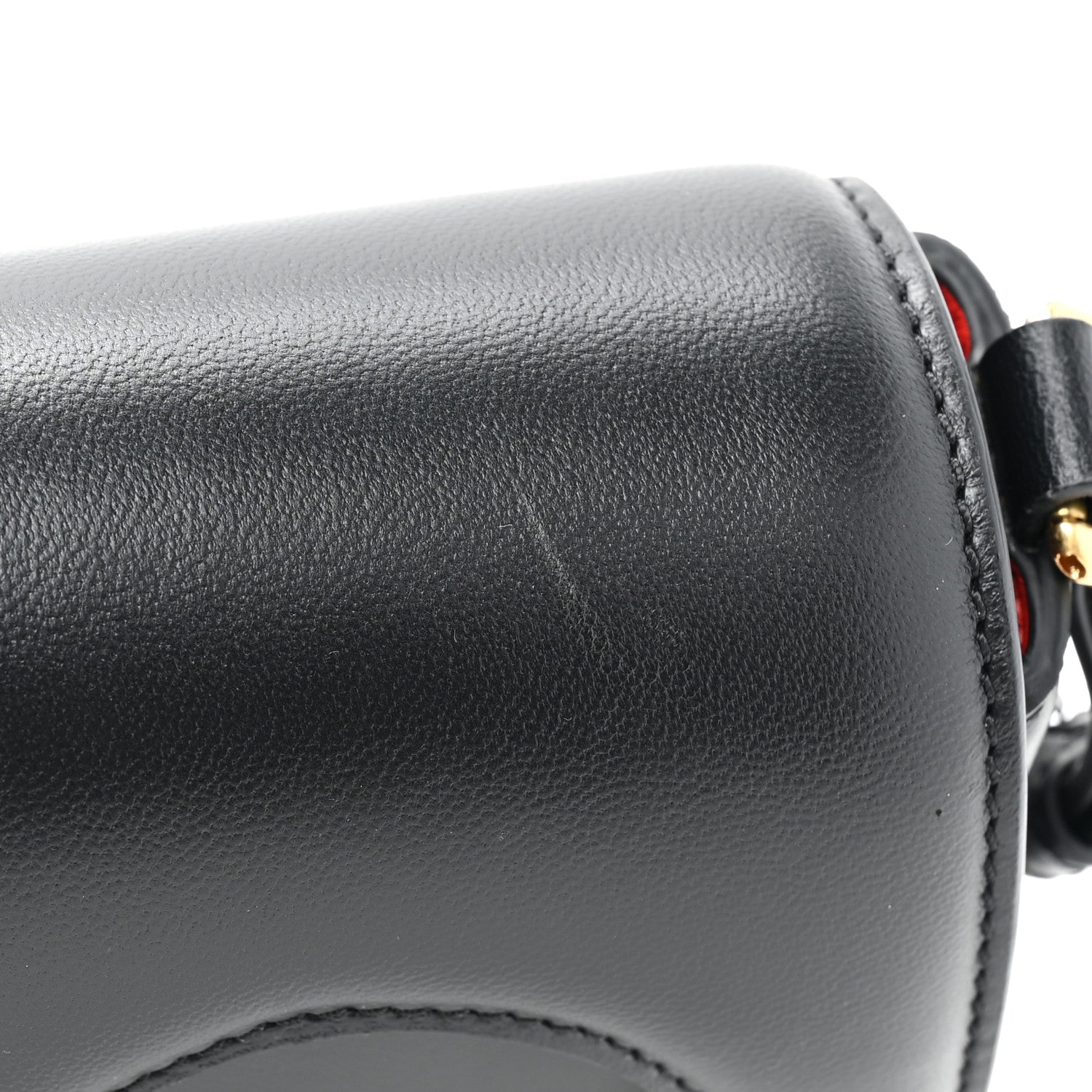 Off-White OFF WHITE Calfskin Burrow Saddle Bag Black 12 of 14
