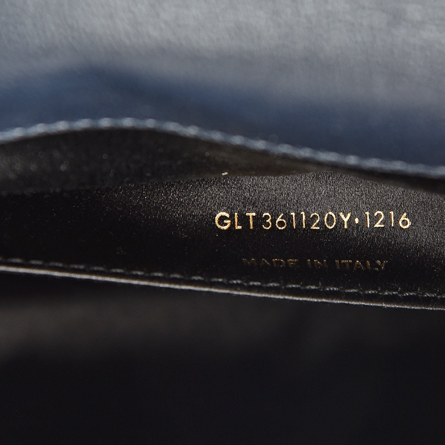 Saint Laurent Calfskin Monogram Large Belle De Jour Clutch Navy 7 of 8