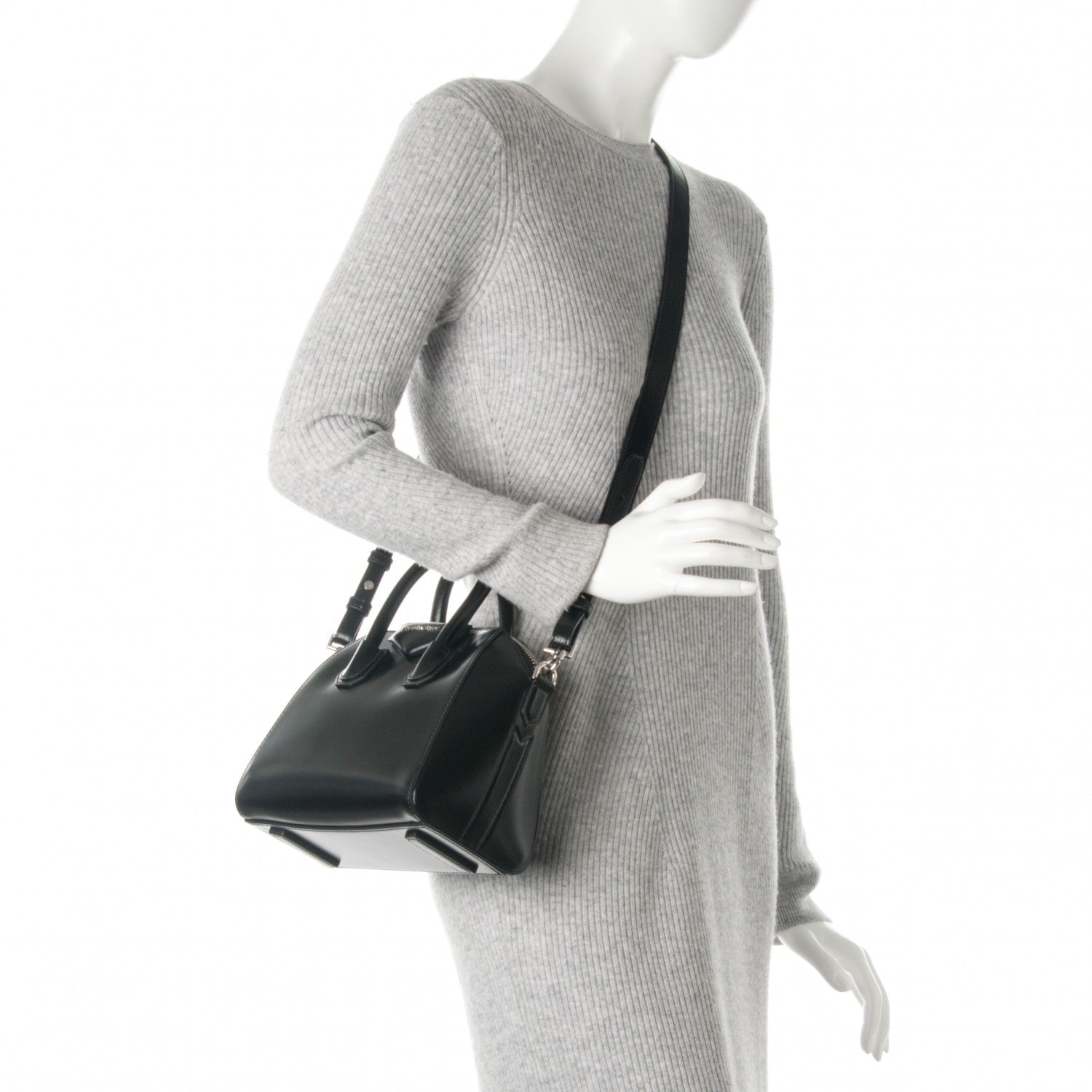 Givenchy Shiny Lord Calfskin Mini Antigona Black 2 of 8