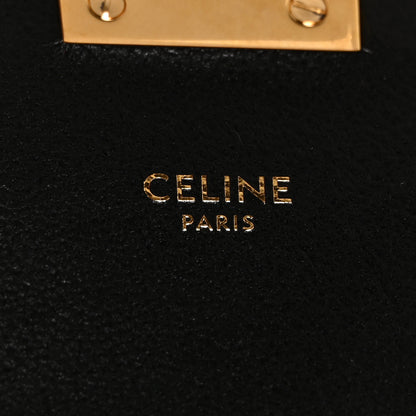 Celine Calfskin Quilted Medium C Bag Red Black 5 of 7