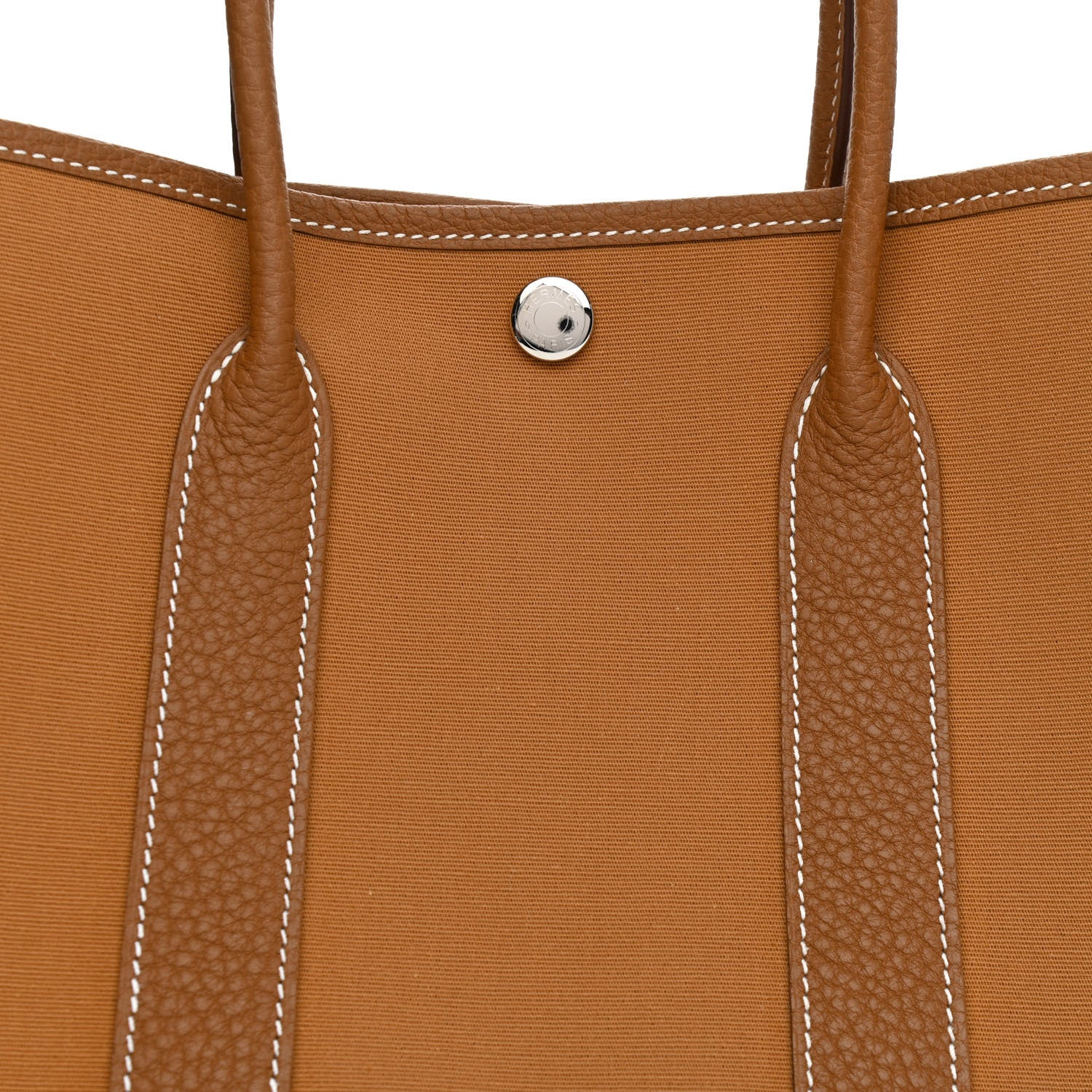 Hermes Toile Militaire Vache Country Verso Garden Party 30 TPM Gold Dune Magnolia 8 of 11