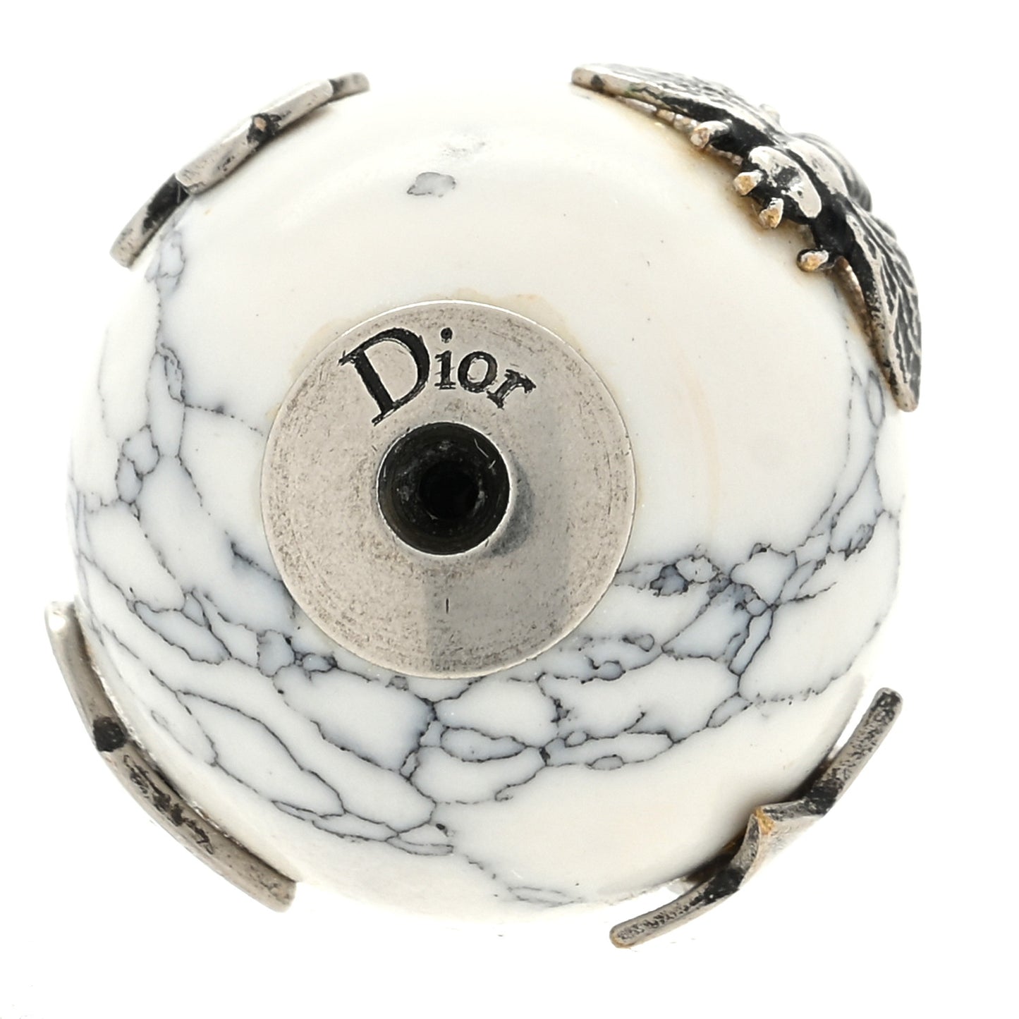 Marble Mise En Dior Tribal Bee Earrings White