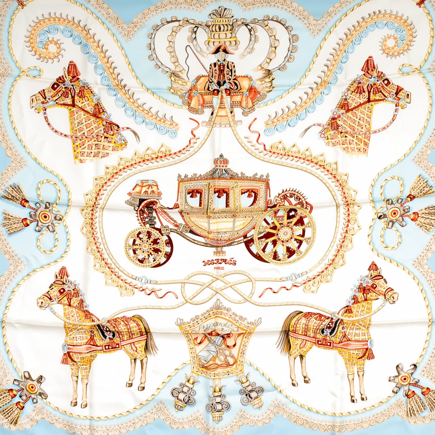 Hermes Silk Paperoles Scarf 90 1 of 4
