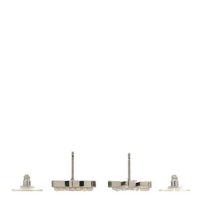 Chanel Pearl CC Earrings Silver 3 of 4