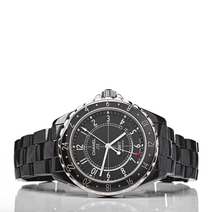 Chanel Stainless Steel Ceramic 41mm J12 GMT Automatic Watch Black 3 of 8