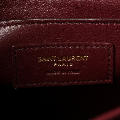 Saint Laurent Grain de Poudre Medium Classic Monogram Cassandra Top Handle Black Rouge Legion 6 of 9