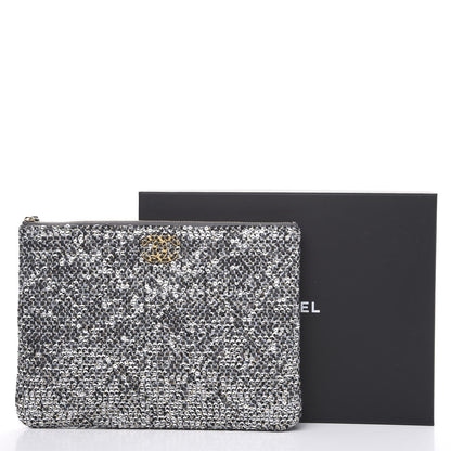 Chanel Sequins Medium 19 Pouch Silver 8 of 8