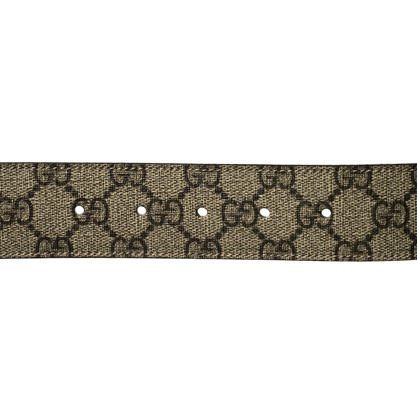 GG Supreme Monogram Selleria Calfskin Interlocking G 40mm Belt 105 42 Beige Ebony Cocoa