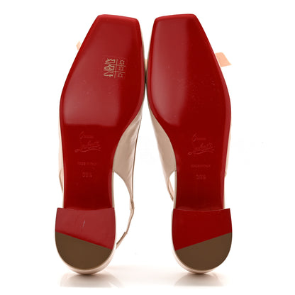 Christian Louboutin Nappa MamaFlirt Sling 30mm Ballerinas 39.5 Leche 5 of 10