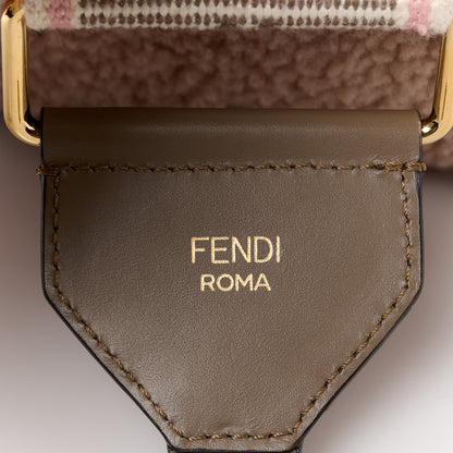 Fendi Curly Shearling Shiny Nappa Small Peekaboo I SEE U Satchel Rosa Plaster 8 of 11