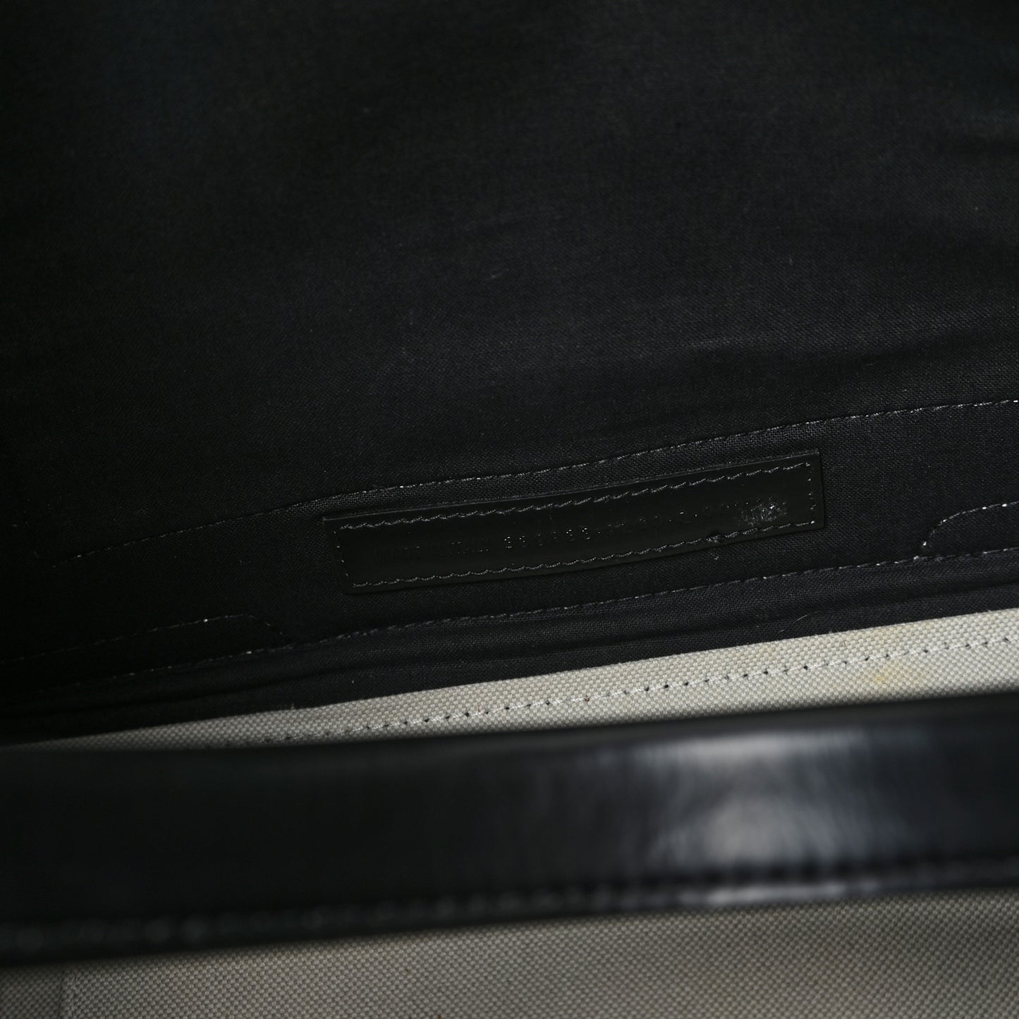 Cotton Canvas Satin Calfskin S Navy Cabas Natural Black
