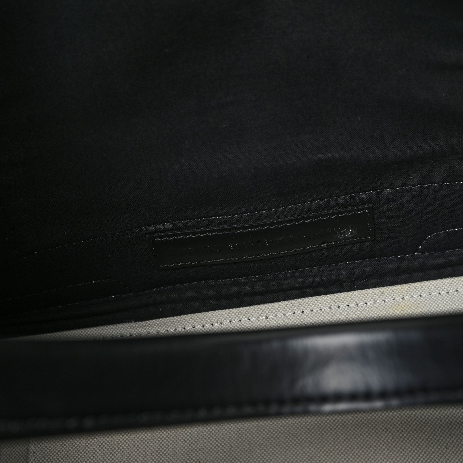 Balenciaga Cotton Canvas Satin Calfskin S Navy Cabas Natural Black 12 of 12