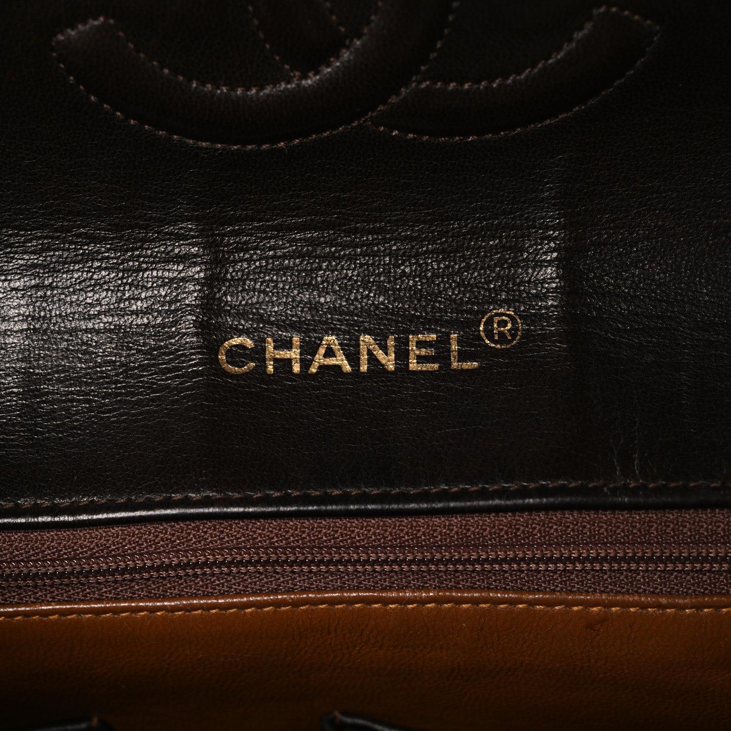 Chanel Lambskin Quilted Bi-Color Small Single Flap Dark Brown 6 of 15