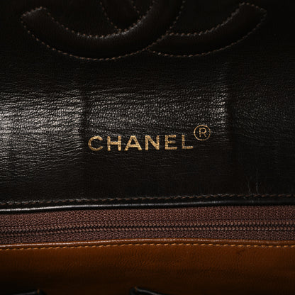 Chanel Lambskin Quilted Bi-Color Small Single Flap Dark Brown 6 of 15