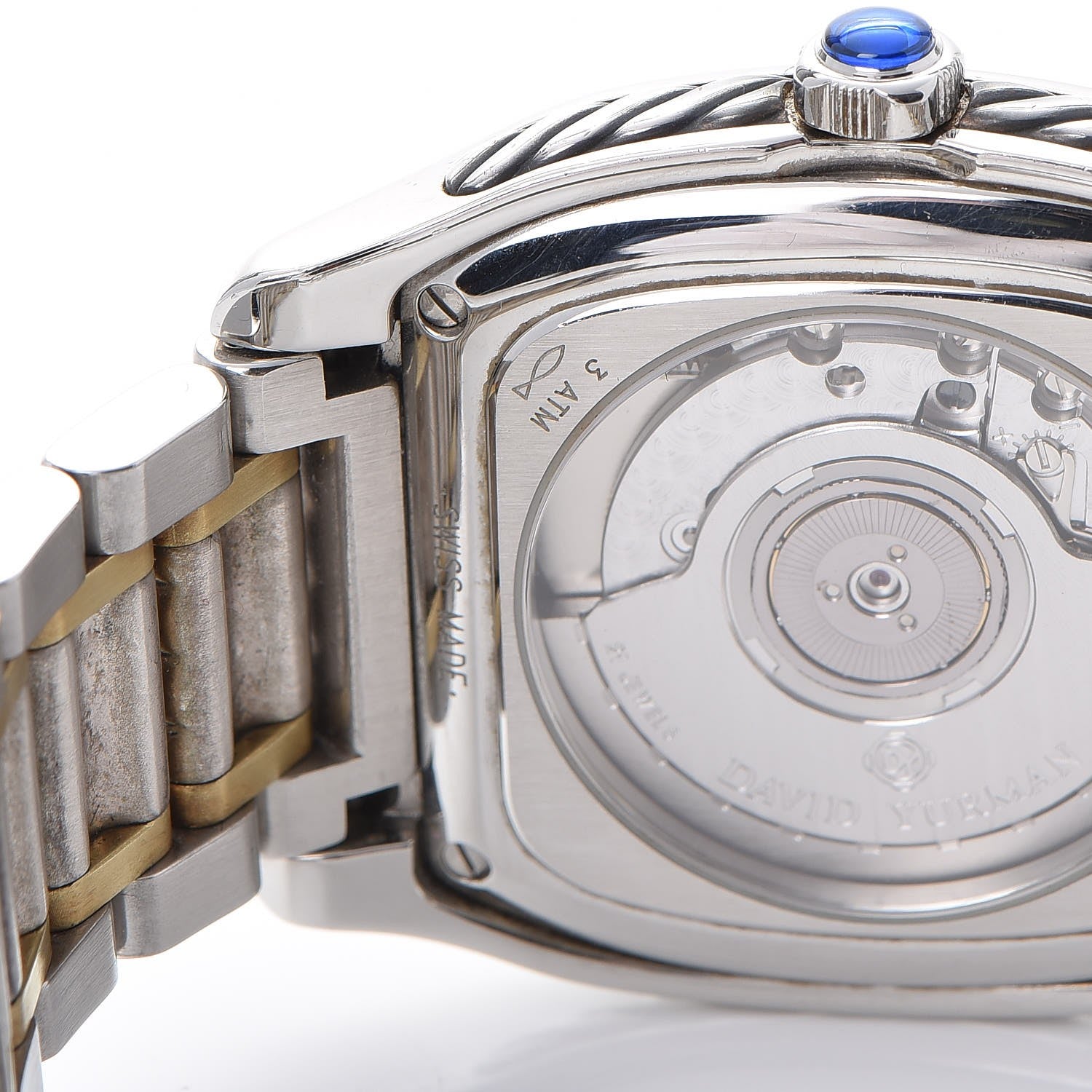 David Yurman Stainless Steel 18K Yellow Gold 35mm Thoroughbred Automatic Watch 9 of 11