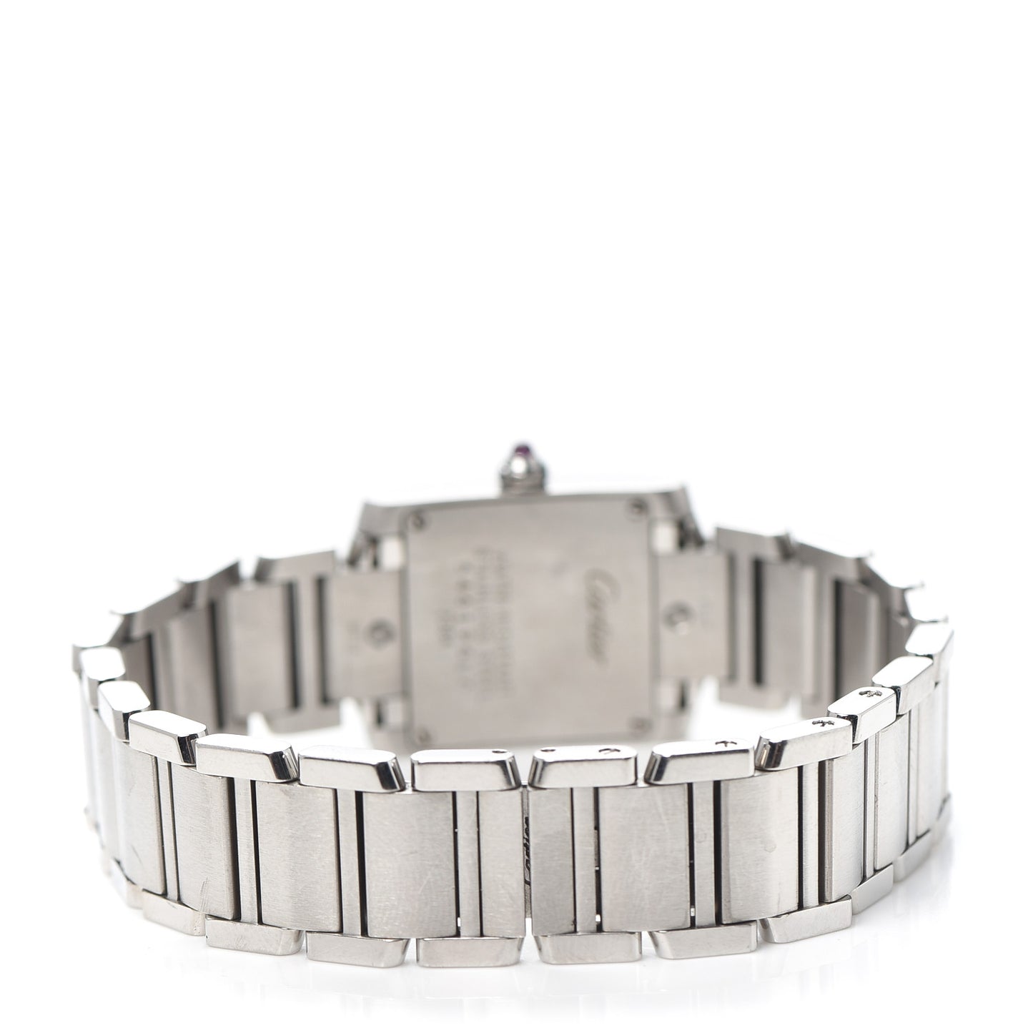 Stainless Steel 20mm Tank Francaise Quartz Watch Pink
