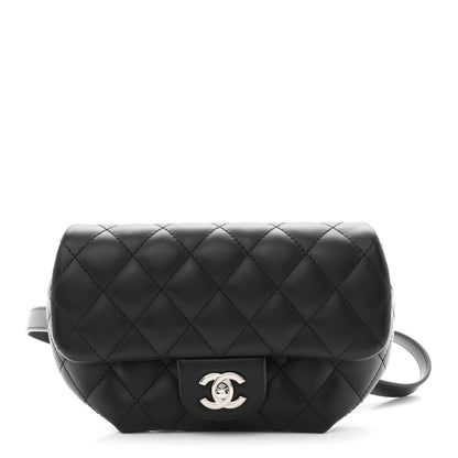 Chanel Calfskin Quilted CC Uniform Flap Belt Bag Black 1 of 11