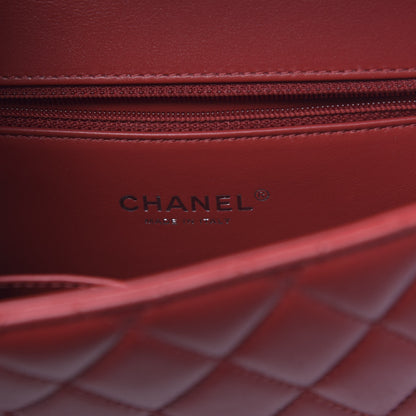 Chanel Lambskin Quilted Small CC Filigree Flap Dark Red 6 of 12
