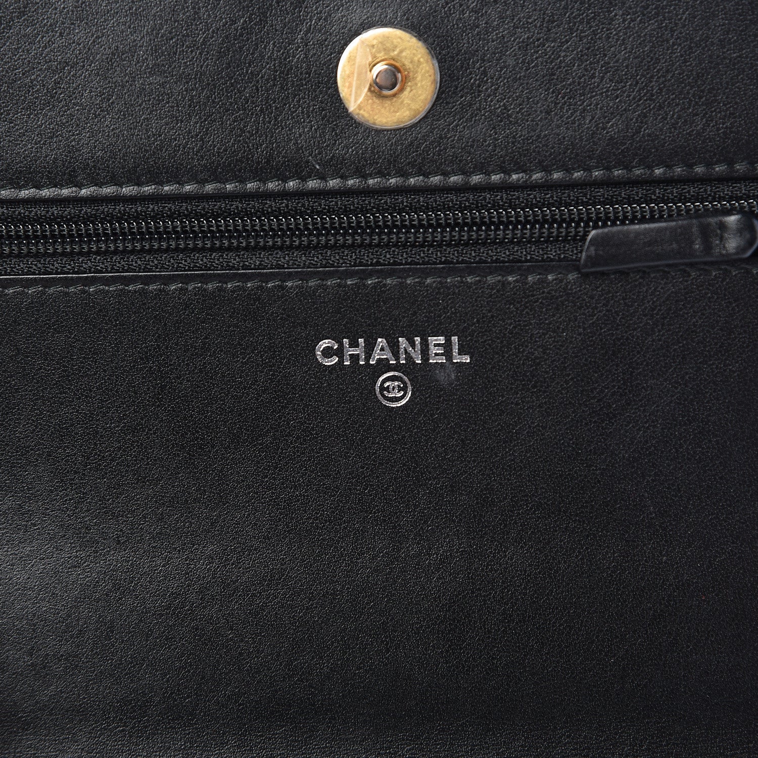 Chanel Aged Calfskin Quilted Gabrielle Wallet On Chain WOC Black 6 of 17