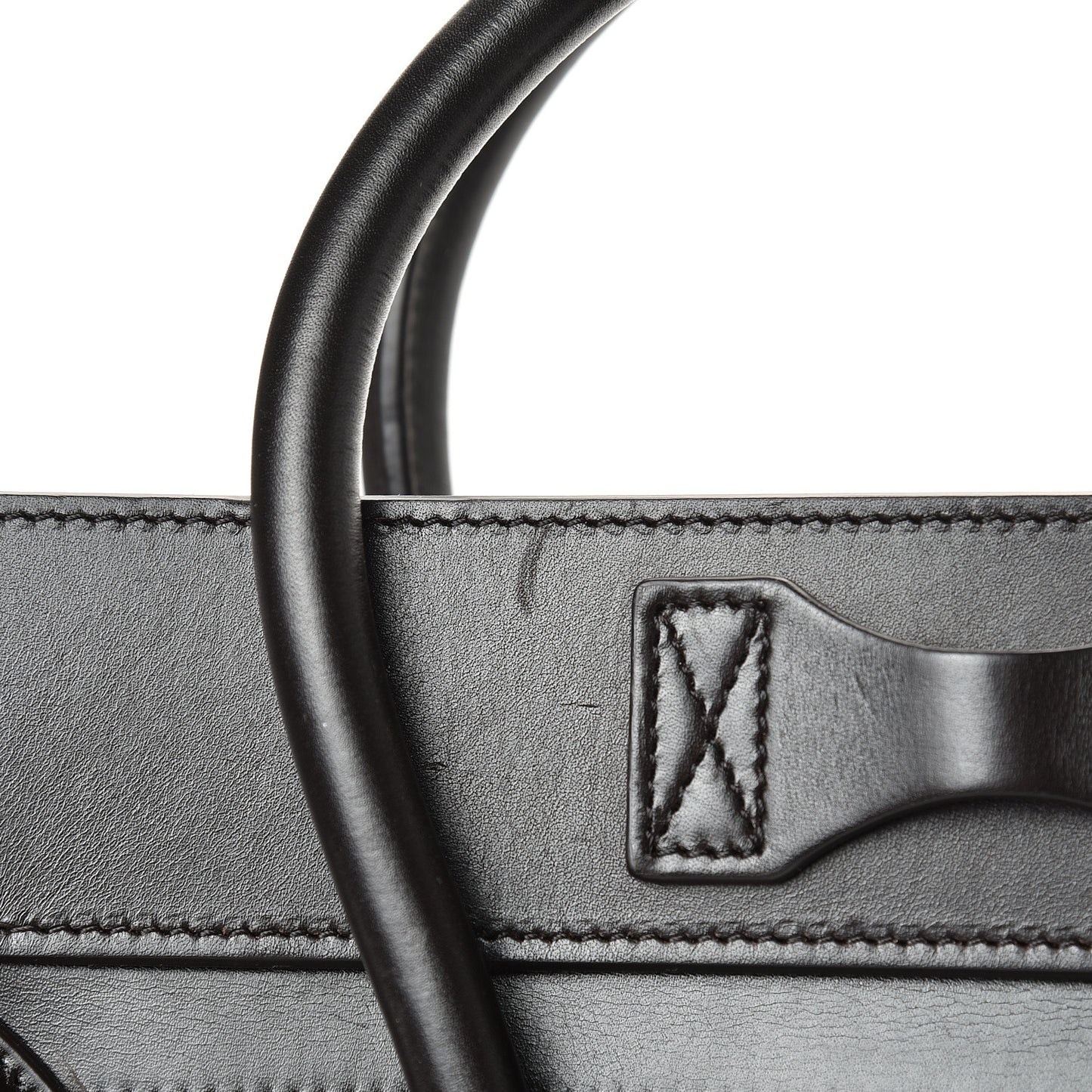 Textile Smooth Calfskin Micro Luggage Dark Blue Black