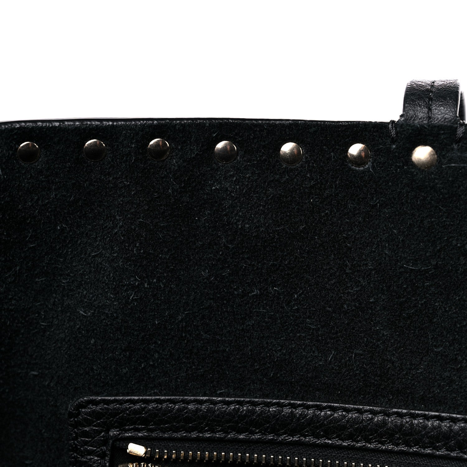 Valentino Garavani Grained Calfskin Rockstud Shoulder Tote Black 12 of 14