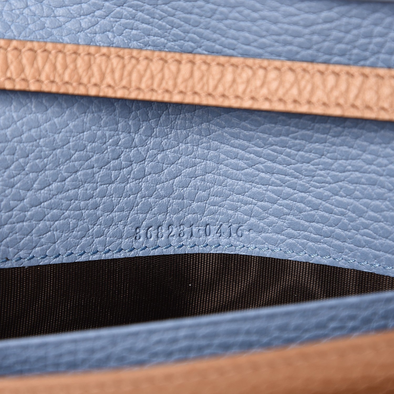 Gucci Dollar Calfskin Mini Swing Wallet Bag Camelia Mineral Blue 6 of 9