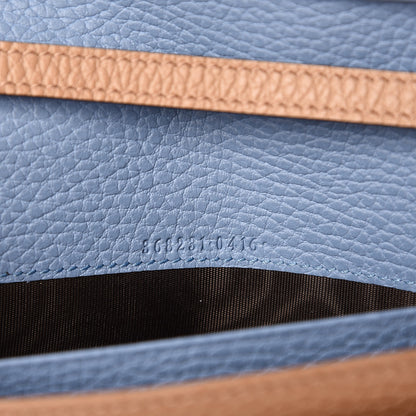 Gucci Dollar Calfskin Mini Swing Wallet Bag Camelia Mineral Blue 6 of 9