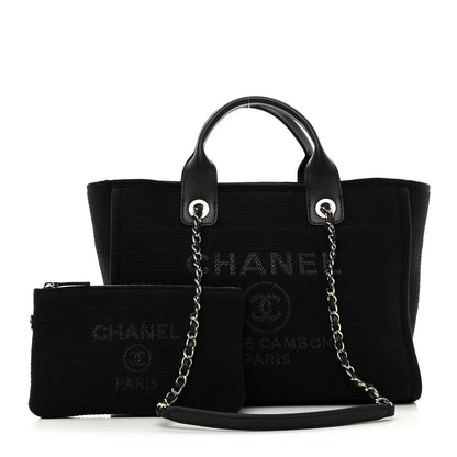 Chanel Mixed Fibers Small Deauville Tote Black 1 of 10