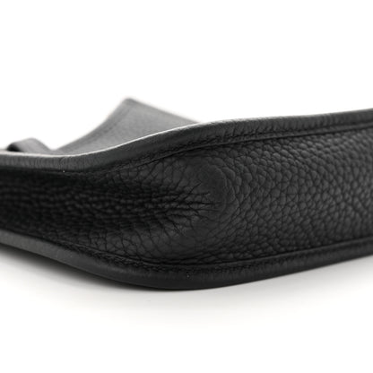 Hermes Taurillon Clemence Amazone Sangle Cavale Evelyne TPM Black Noisette 9 of 11