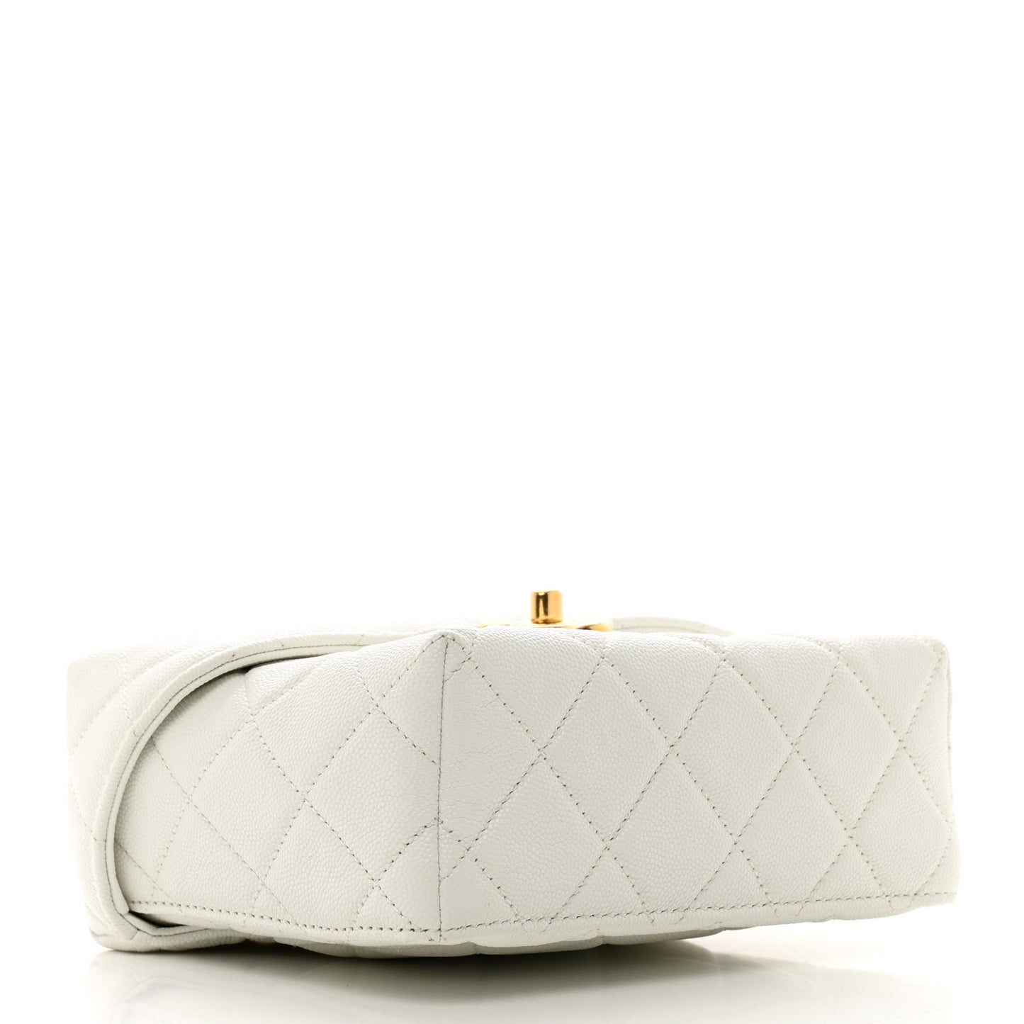 Caviar Quilted Handy Box Vanity Case White