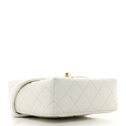 Chanel Caviar Quilted Handy Box Vanity Case White 4 of 11