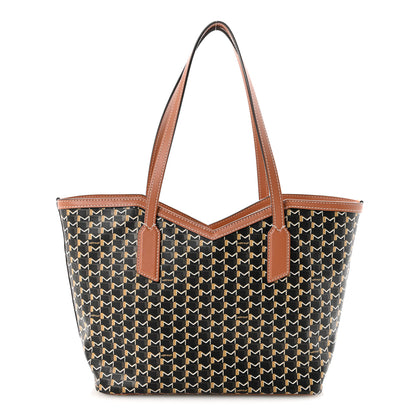 Moynat Calfskin Canvas M Tote PM Brown 1 of 10