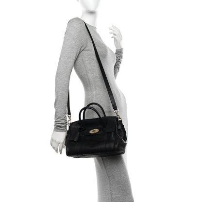 Mulberry Calfskin Crocodile Embossed Small Bayswater Satchel Black 2 of 14