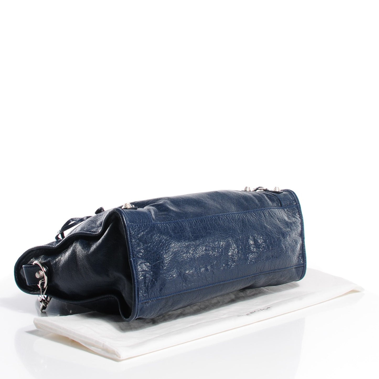 Agneau Giant 12 Silver Hardware City Bleu Obscur