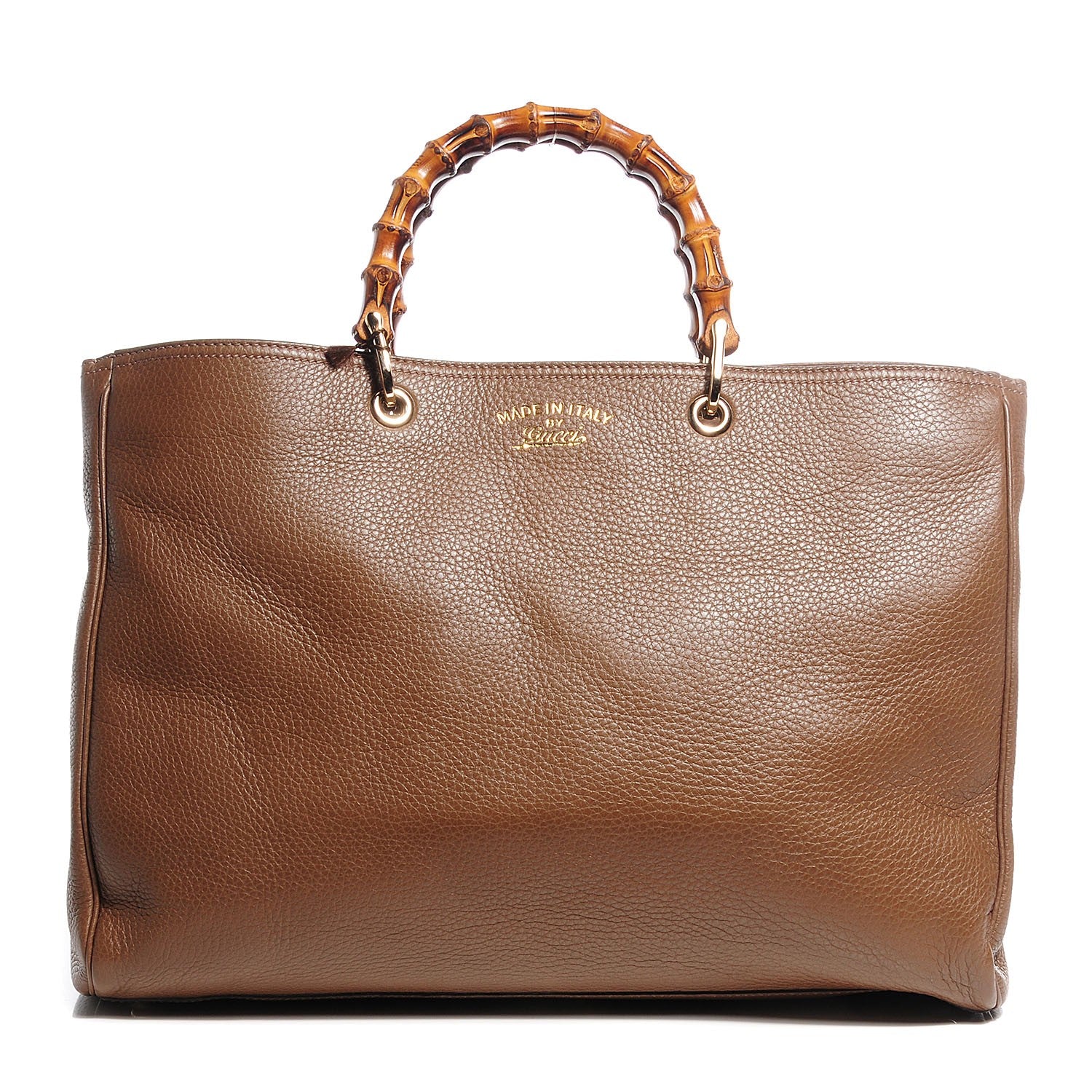 Gucci Cellarius Calfskin Large Bamboo Shopper Tote Acero 1 of 7