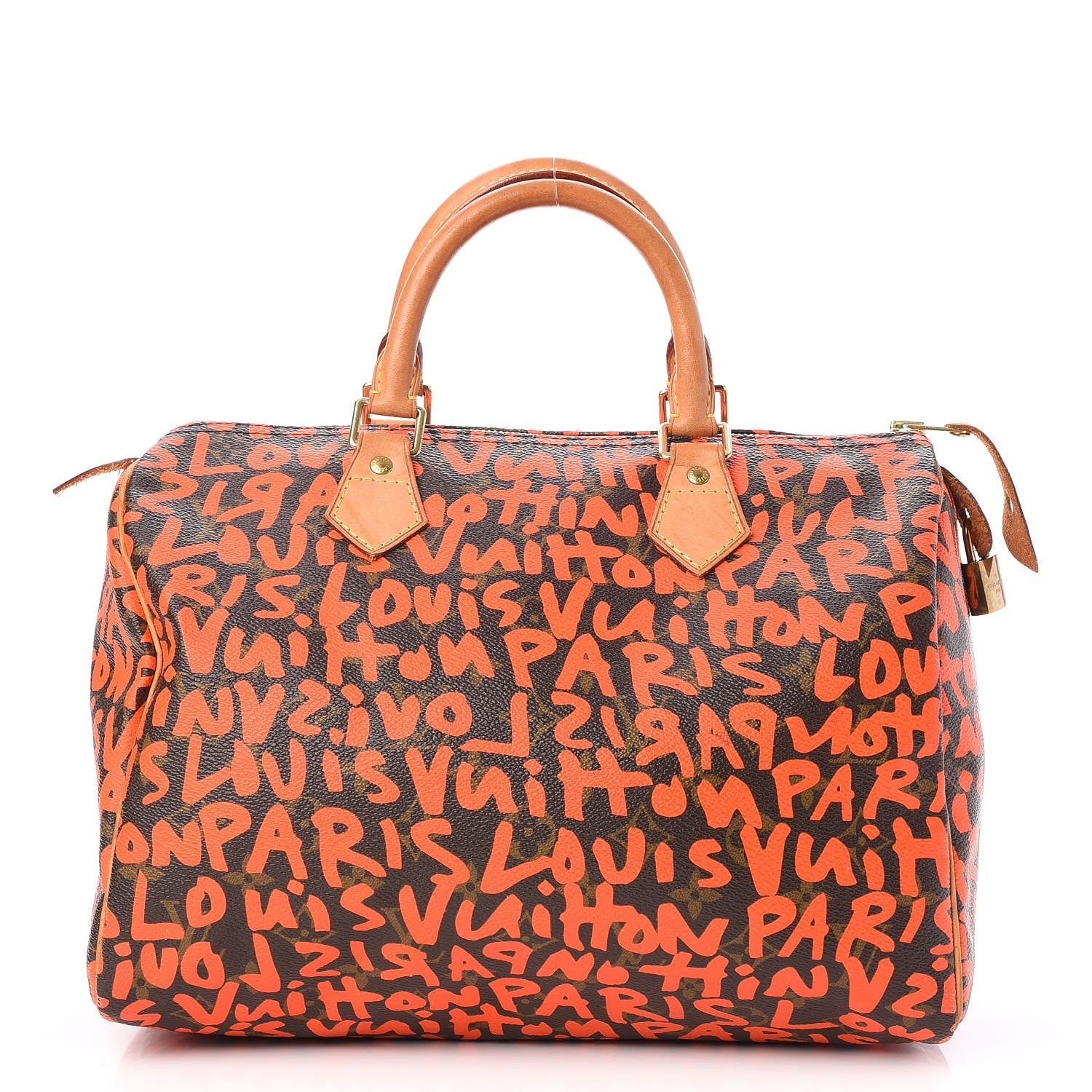 Louis Vuitton Monogram Graffiti Speedy 30 Orange 1 of 11