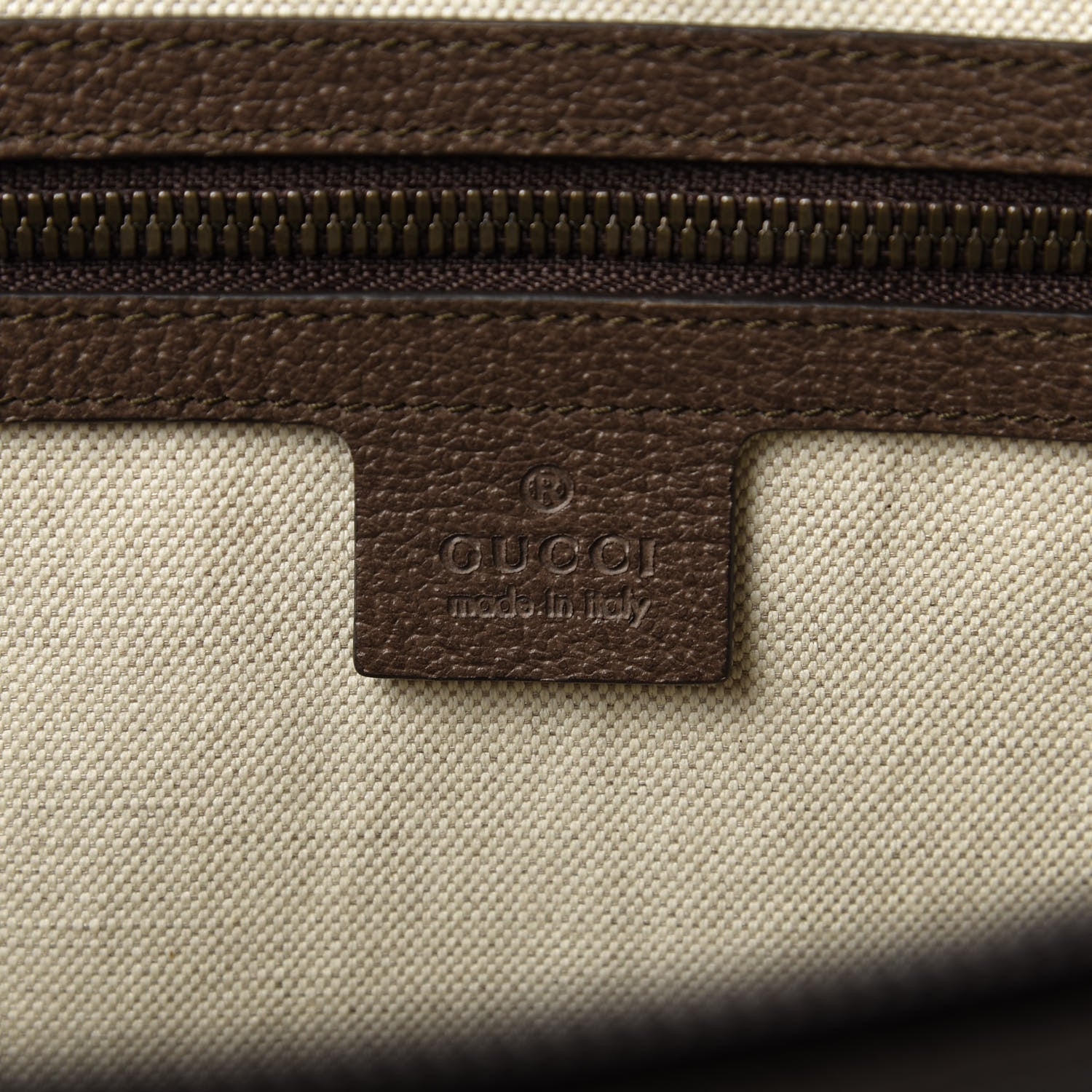 Gucci GG Supreme Monogram Textured Calfskin Web Ophidia Documents Holder Beige Ebony New Acero 7 of 8