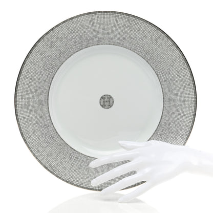 Hermes Porcelain Mosaique Au 24 Platine Presentation Plate Set of 2 2 of 7